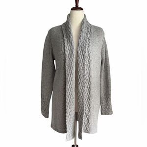 IrelandsEye Dublin Wool Cashmere Silk Cardigan Gray Women’s Made in Ireland Sz.S